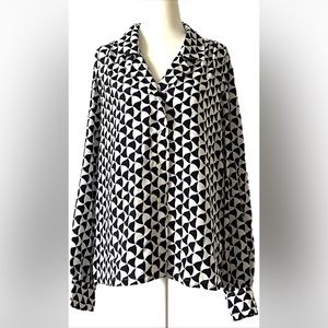 VINTAGE 80’s Bleyle Triangle Blouse women’s sz M/L